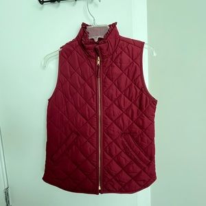 J. Crew Mercantile maroon puffer vest Size XXS